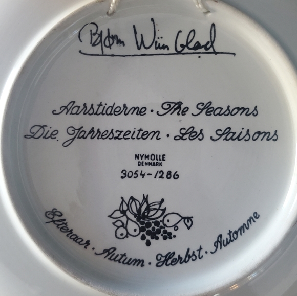 Bjorn Wiinblad - The Seasons 6.5 Inch Decorative Plate - Picture 6 of 7